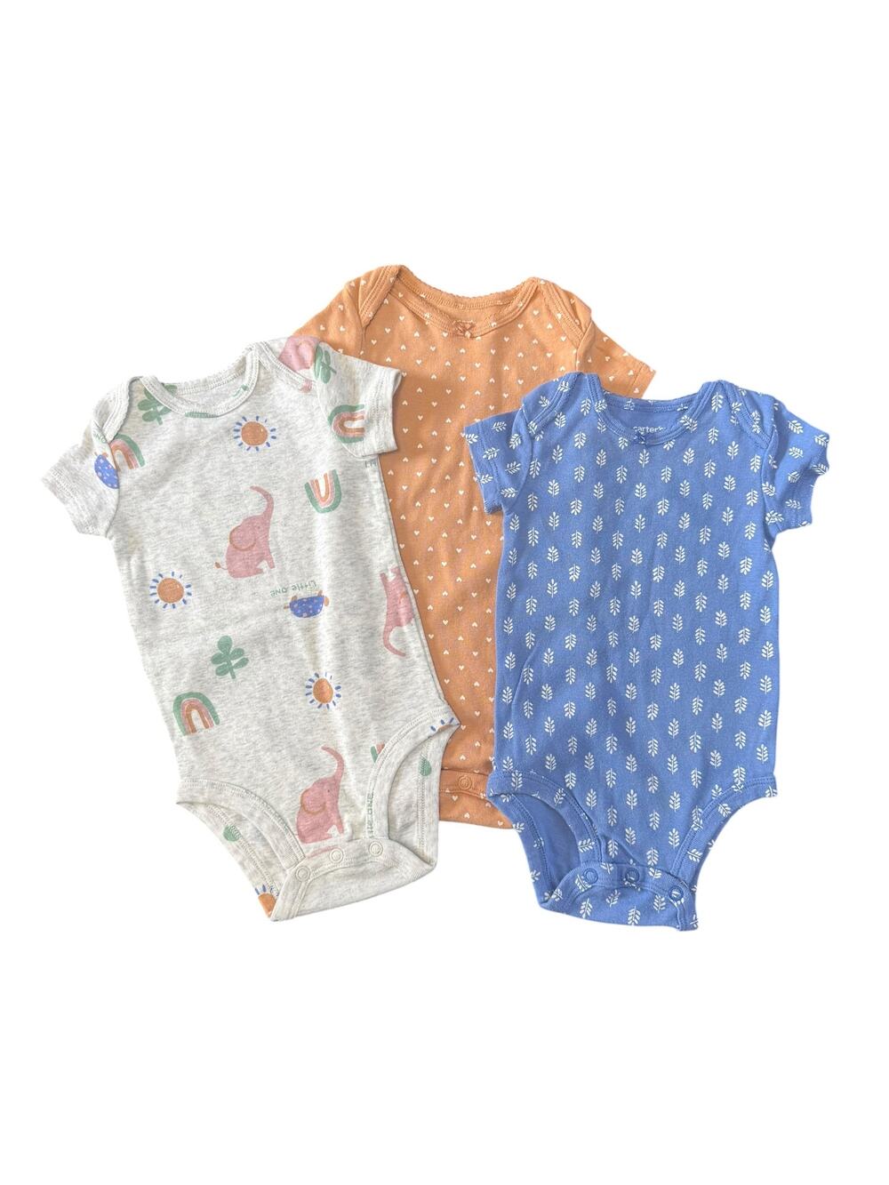 Carters Baby Bodysuits Onesies Girls Size 6-9 Month